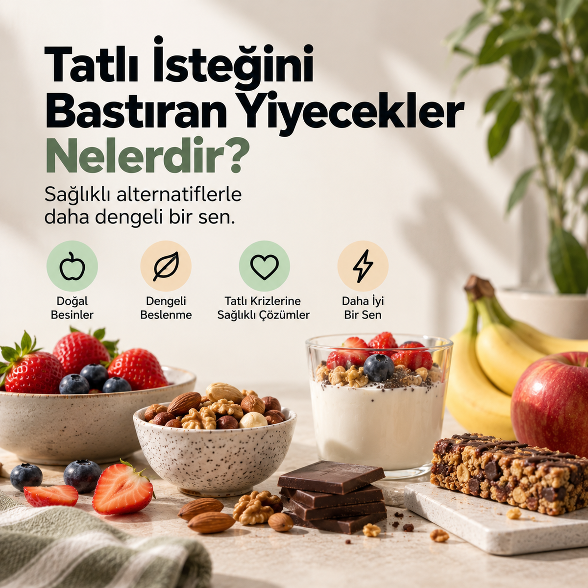 Tatlı İsteğini Bastıran Yiyecekler Nelerdir? Sağlıklı Alternatifler