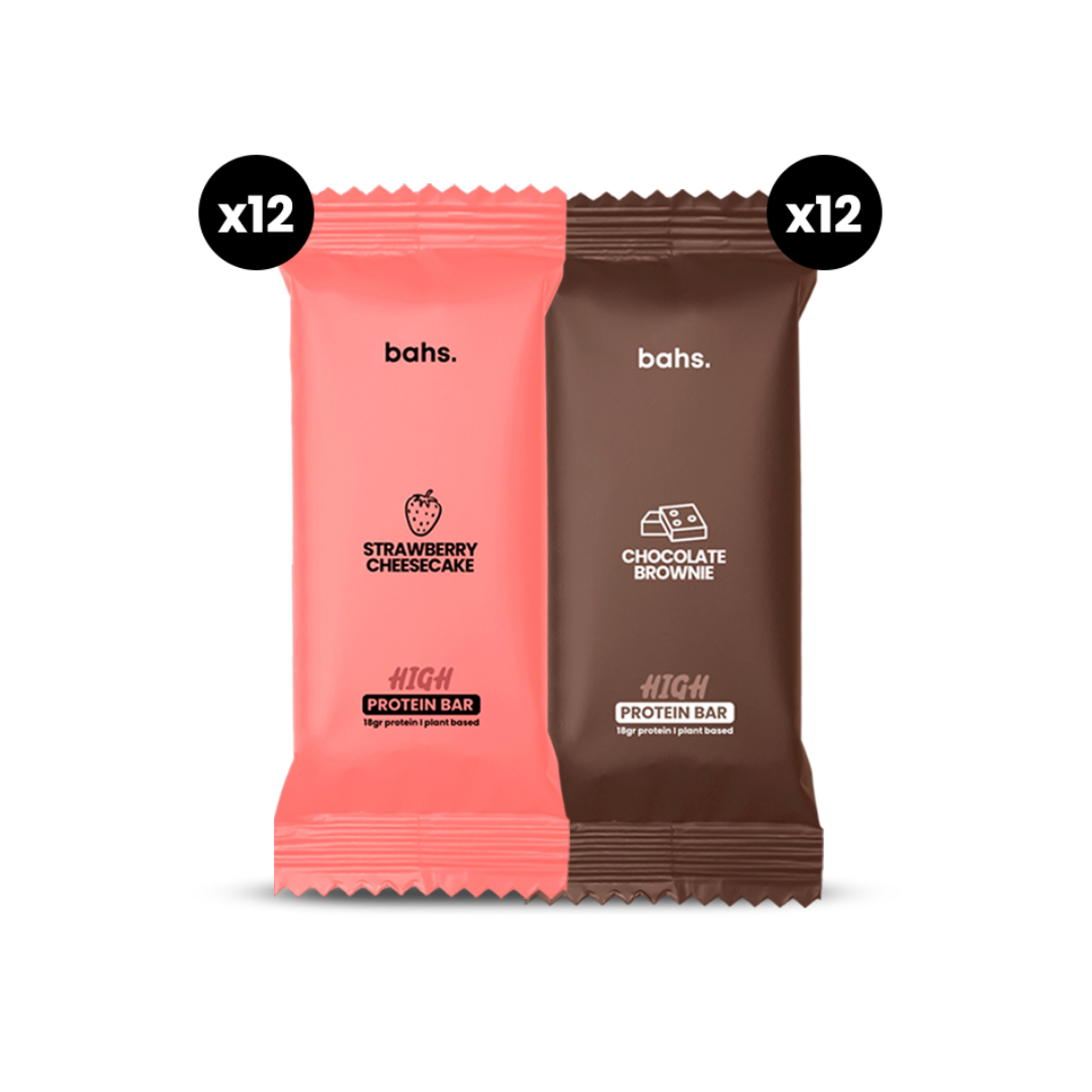High Protein Bar | x12 Strawberry Cheesecake x12 Chocolate Brownie