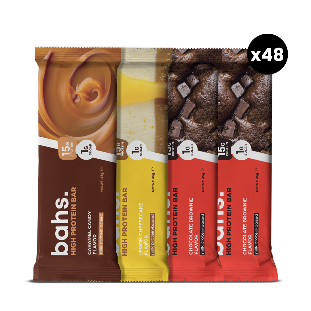 Whey Protein Bar | x12 Caramel Candy x12 Lemon Cheesecake