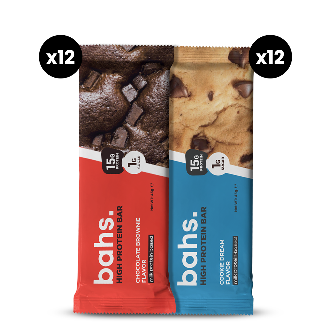 Whey Protein Bar | x12 Chocolate Brownie x12 Cookie Dream